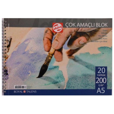 Talens Çok Amaçlı Resim Bloğu 200 gr 20 yp A5