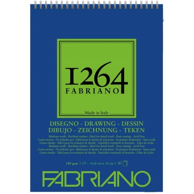 Fabriano 1264 Drawing  Spiralli Çizim Defteri 180 gr. 30 Yp. A5