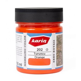 Karin 202 TURUNCU Ebru Boyası Ezilmiş 105cc