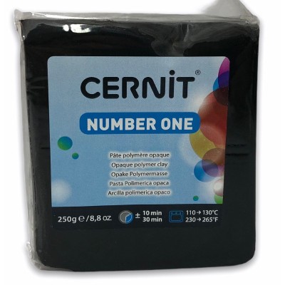 Cernit Number One Polimer Kil 250gr 100 Black
