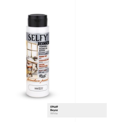 Rich Selfy Decor Vernikli Boya 500cc BEYAZ 5800