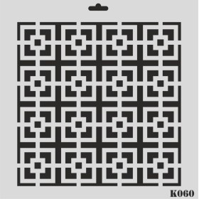 biStencil Damask Şablon 25x25cm K-060