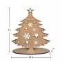 Yılbaşı Ağacı 13x10cm Kaideli Ahşap Obje
