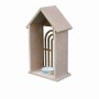 Yılbaşı T-Ligt Mumluk Ev Kar Tanesi Desen 19x12x6 cm Ahşap Obje