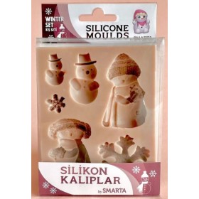 Smarta Silikon Kalıp 10x13cm - Kış Seti