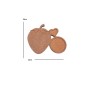 Çilek Kahve/Bardak Altlığı 15x19cm Ahşap Obje SLP-24
