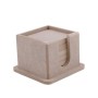 Kare Bardak Altlığı 10x10x7cm Ahşap Obje