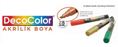 Marvy DecoColor Akrilik Markör 6mm kesik uç
