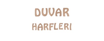 Duvar Harfleri 8mm Kalınlık 25cm Boyut