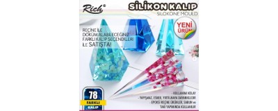 Rich epoksi şeffaf silikon kalıp Epoksi Reçine Kalıpları